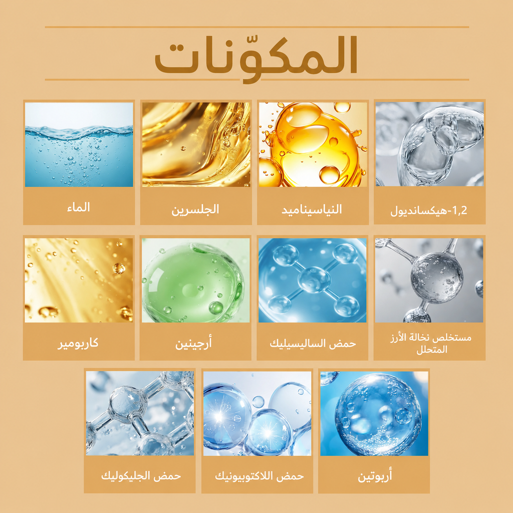 سيروم الأرز والنياسيناميد للتقشير وتنقية المسام