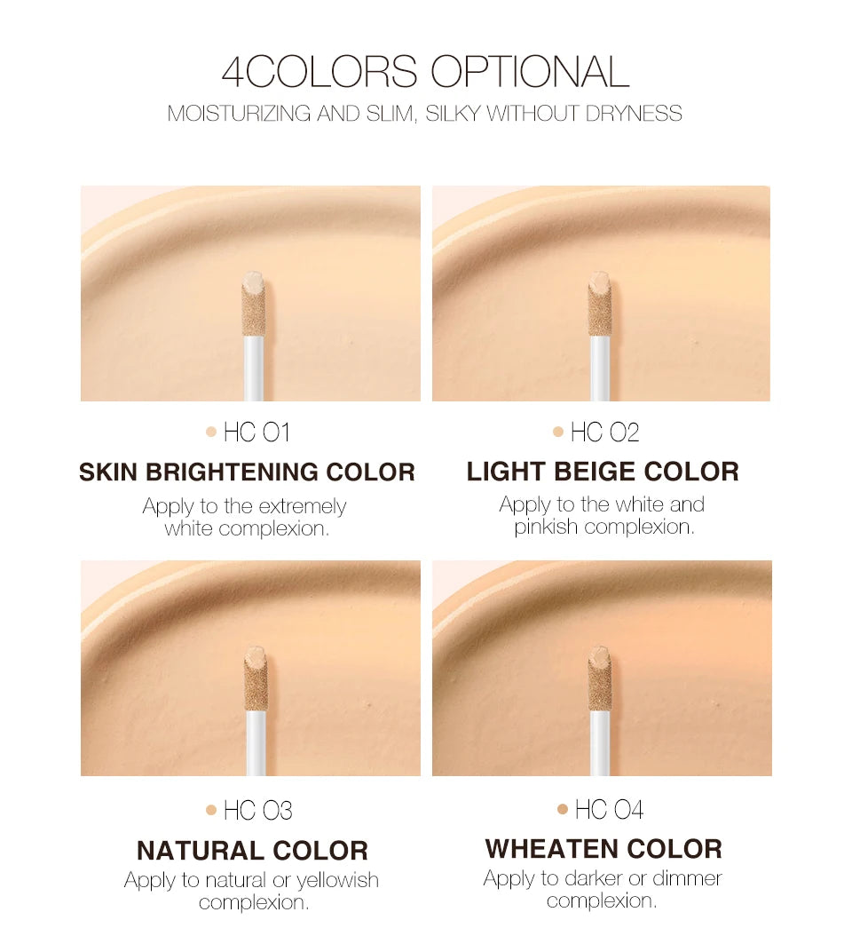 O.TWO.O Liquid Concealer Cream Waterproof Full Coverage Concealer Long Lasting Face Scars Acne Cover Smooth Moisturizing Makeup
