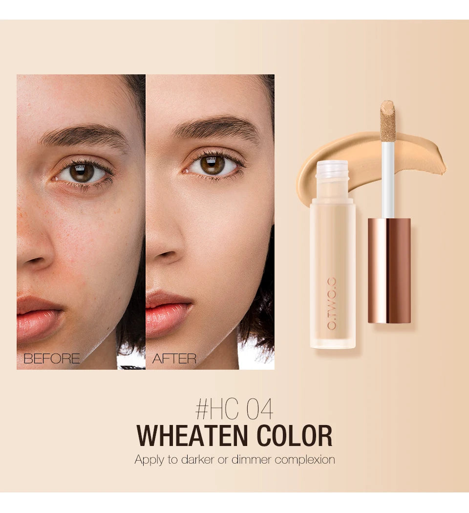O.TWO.O Liquid Concealer Cream Waterproof Full Coverage Concealer Long Lasting Face Scars Acne Cover Smooth Moisturizing Makeup