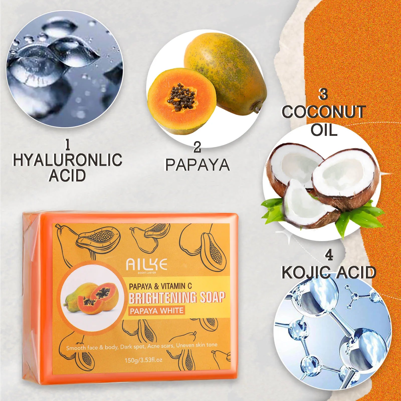 AILKE Collagen Whitening Kit, Moisturizer, Hydration, Dark Spot Removal Cream, Brightening Body Lotion, armpit Whitening Cream