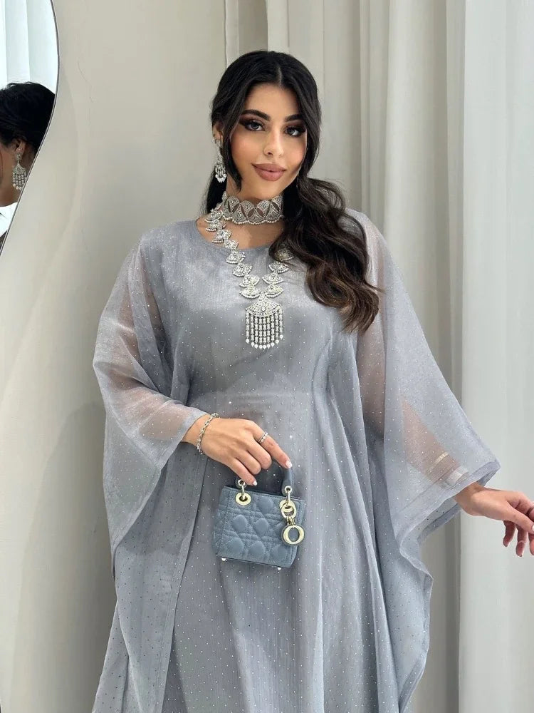 Ramadan Muslim Women Dress Caftan Abaya Ramadan Gown Abayas Islamic Party Bat Sleeve Long Dresses Eid Vestidos Largos 2026