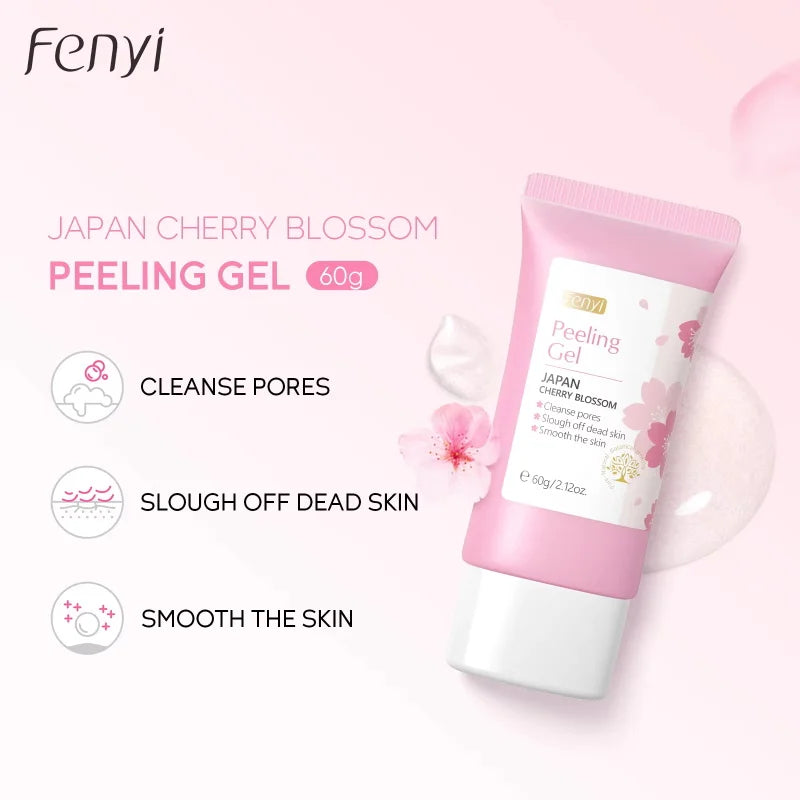 Sakura Gentle Exfoliating Peeling Gel Facial Scrub Moisturizing Nourishing Repair Scrubs Face Cream Beauty Brighten Skin Care