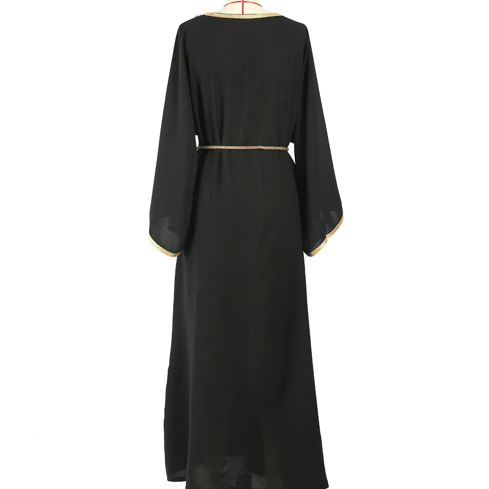 Luxury Diamond Party Dress for Women Robe Muslim Evening Abaya Arab Oman Dubai Moroccan Pakistan Jalabiya Caftan Ramadan Vestido