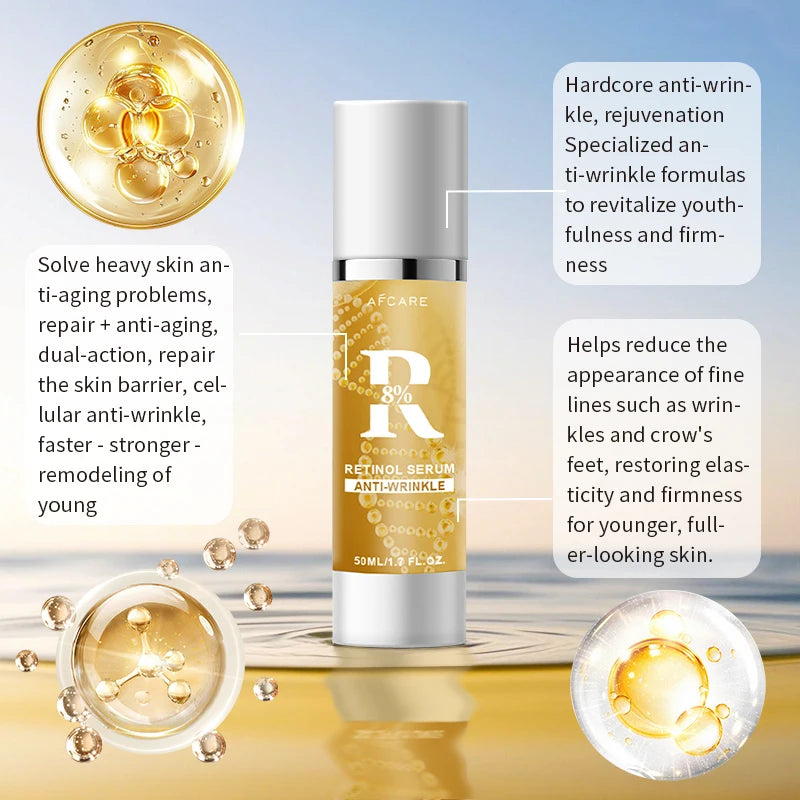 Wrinkle Removal Retinol Serum  Facial Serum Rejuvenation Lift Firming Anti-aging Whitening Invisible Pores Beauty Skin Care