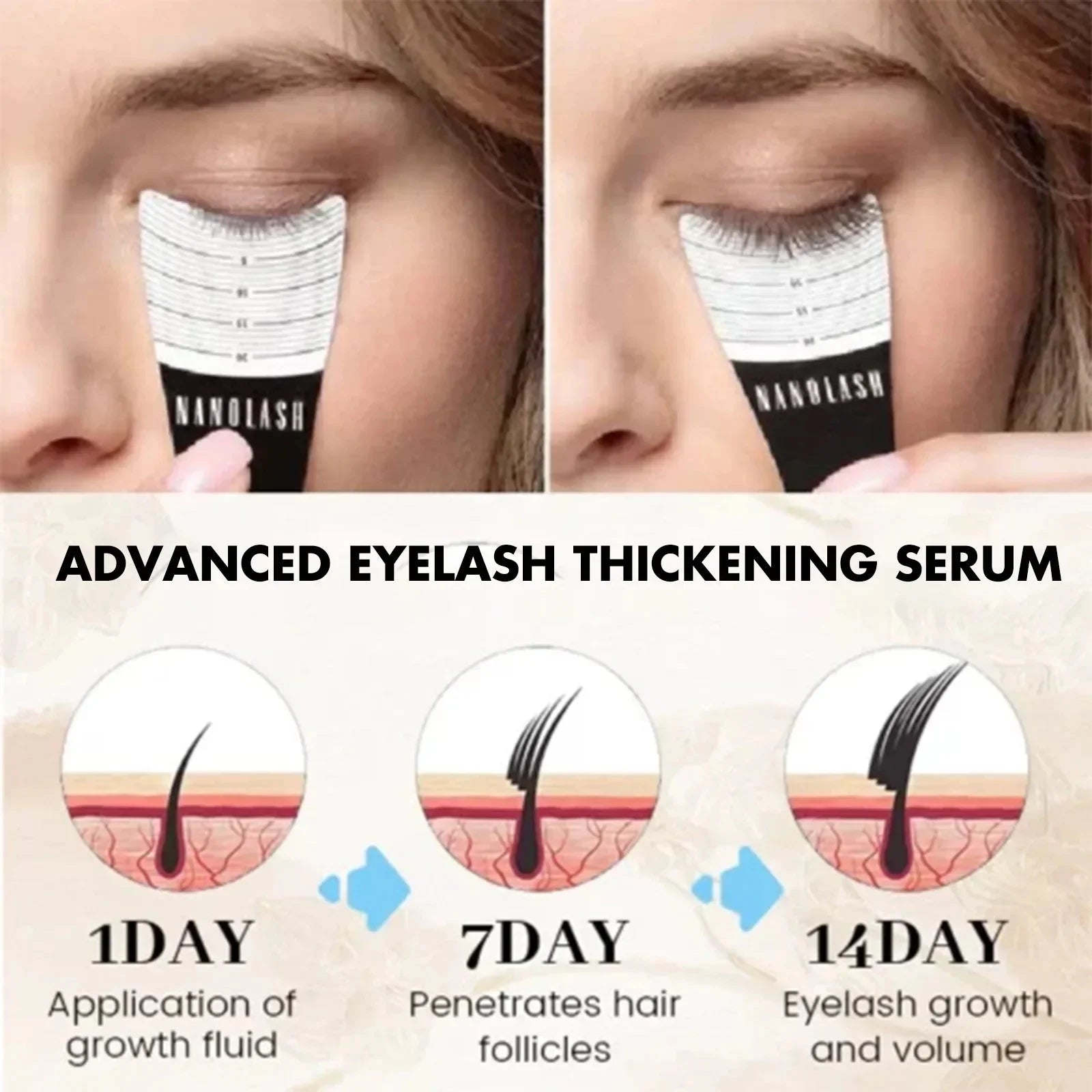 Fast Eyelash Growth Serum 7 Days Natural Eyelash Enhancer Longer Fuller Thicker Curling Lash Treatment Eye Care Products Makeup