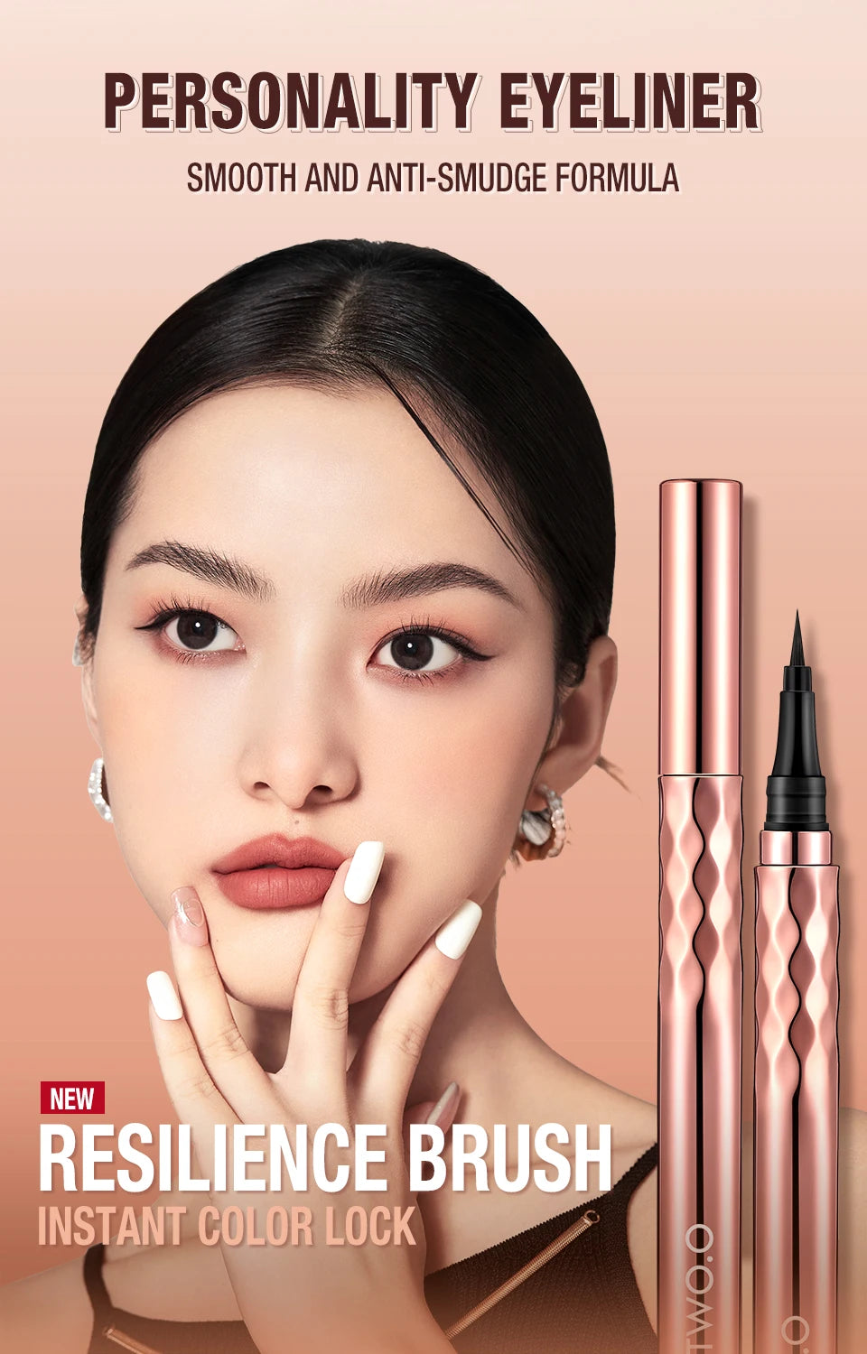O.TWO.O 6pcs Makeup Kit 2 in 1 Lipstick Eyebrow Pencil Black Eyeliner 4d Fiber Mascara Full Professional Makeup Set