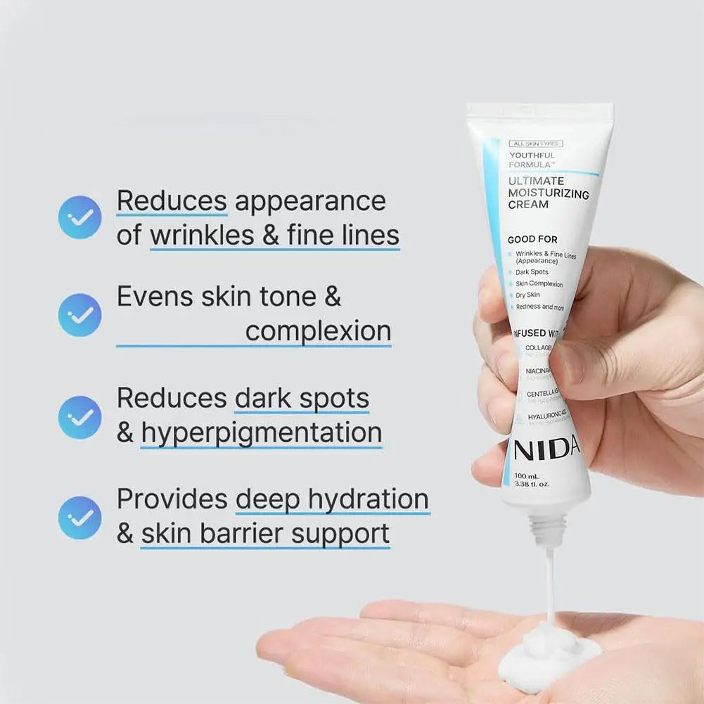100ml Korea Moisturizing Ultimate Cream Daily Facial Skin Care Pores Repair Redness Essence Serum Rejuvenating Facial Skin