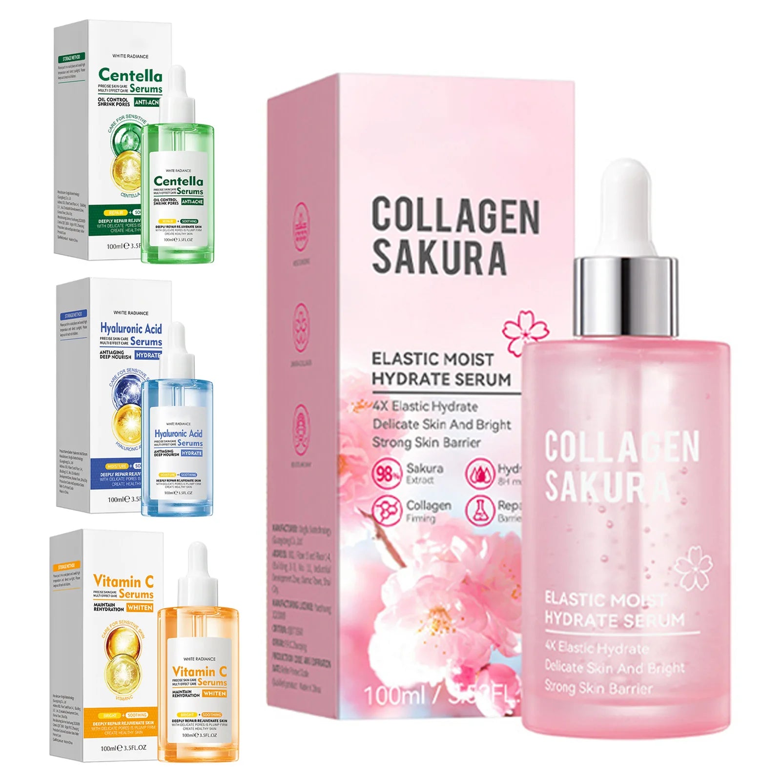 1Pc 100ml Women Girls Deep Hydration Repairs Dryness Face Serum Long-lasting Moisturizing Liquid Essence for Facial Care