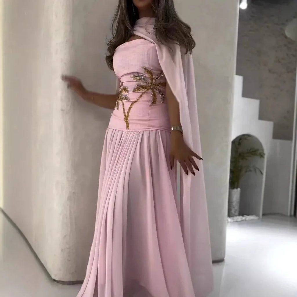 Eid Women Dubai Party Dress Abaya Jalabiya Ramadan Vestidos Largos Beading Chiffon Dresses Arab Long Robe Morocco Kaftan 2026