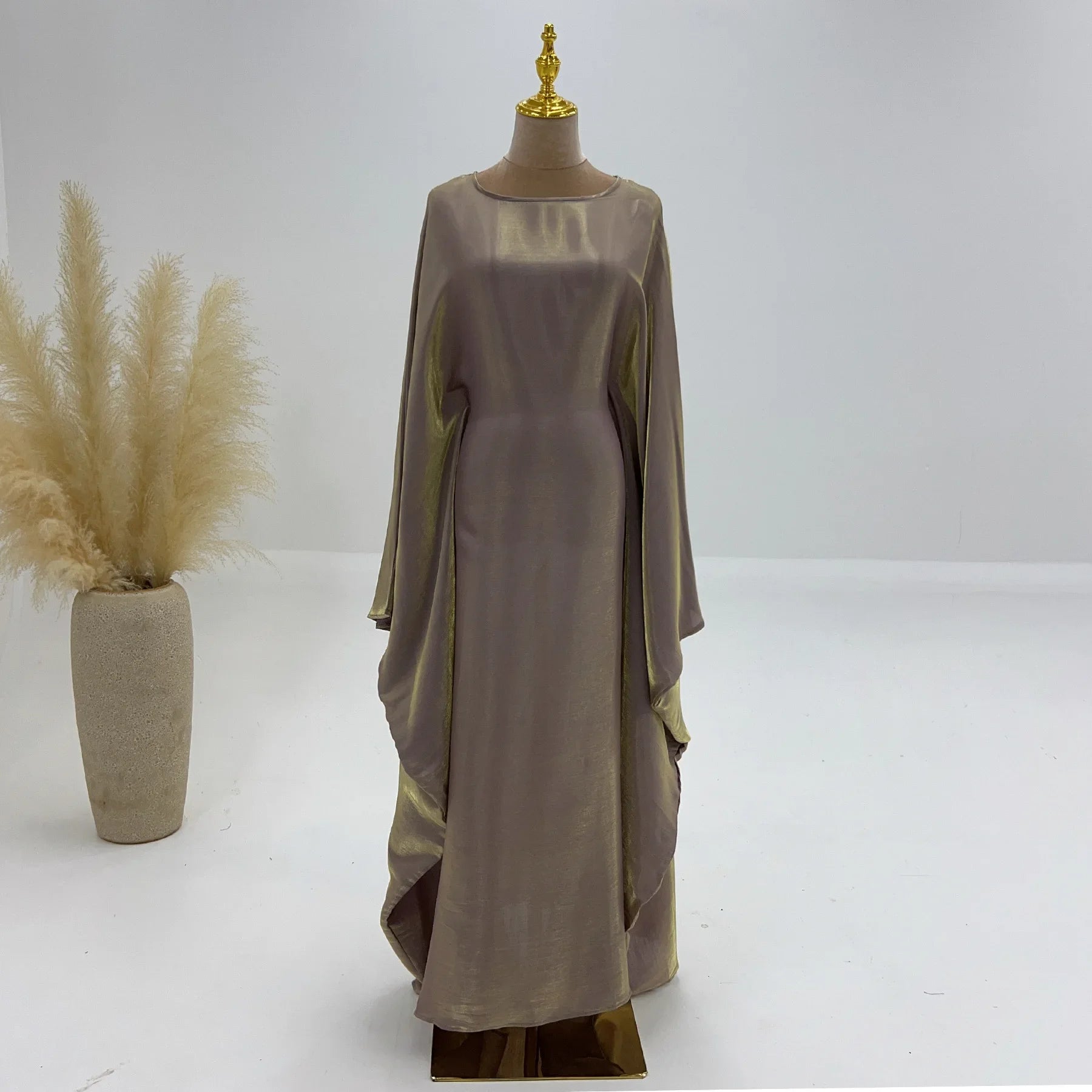 Femme Musulman Shiny Abayas for Women Muslim Prayer Dress Dubai Turkey Kaftan Eid Djellaba Saudi Arabic Robe Islam Jalabiya Gown