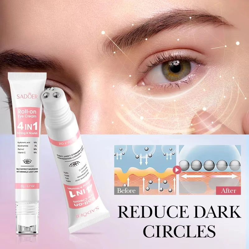 Eye Bag Removal Cream Collagen Anti-Wrinkle Fade Fine Lines Firming Skin Anti Dark Circle Puffiness Brighten Eye Care