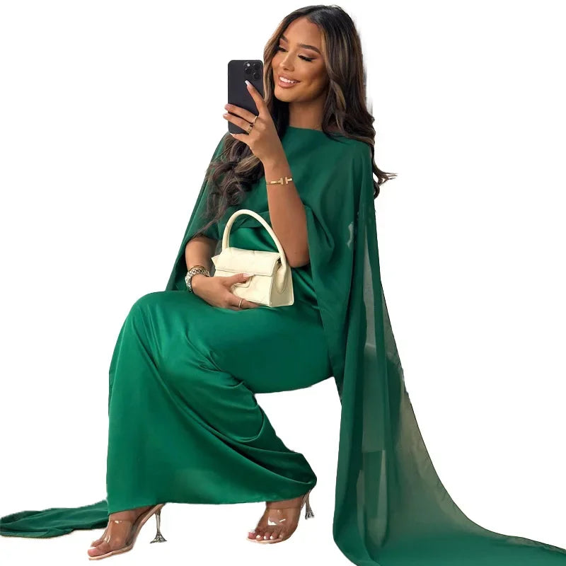 Ramadan Muslim Women Maxi Dress Cloak Abaya Dubai Kaftan Eid Djellaba Kebaya Islam Clothing Cape Party Gown Caftan Marocain Robe
