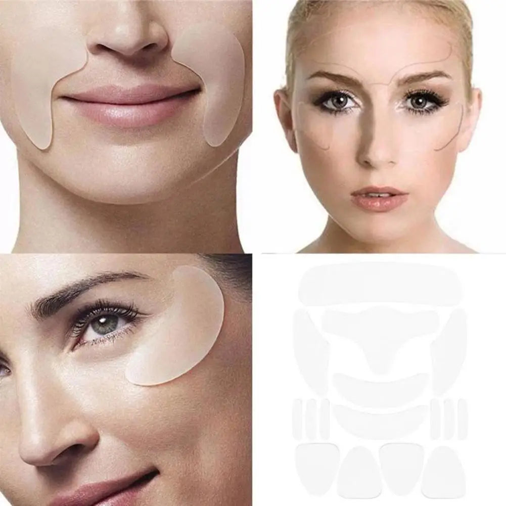 Wrinkle Resistant Silicone Patches Adhesive Face Forehead Neck Eye Wrinkle Remover Pad Sticker Lifting Tapes Skin Care