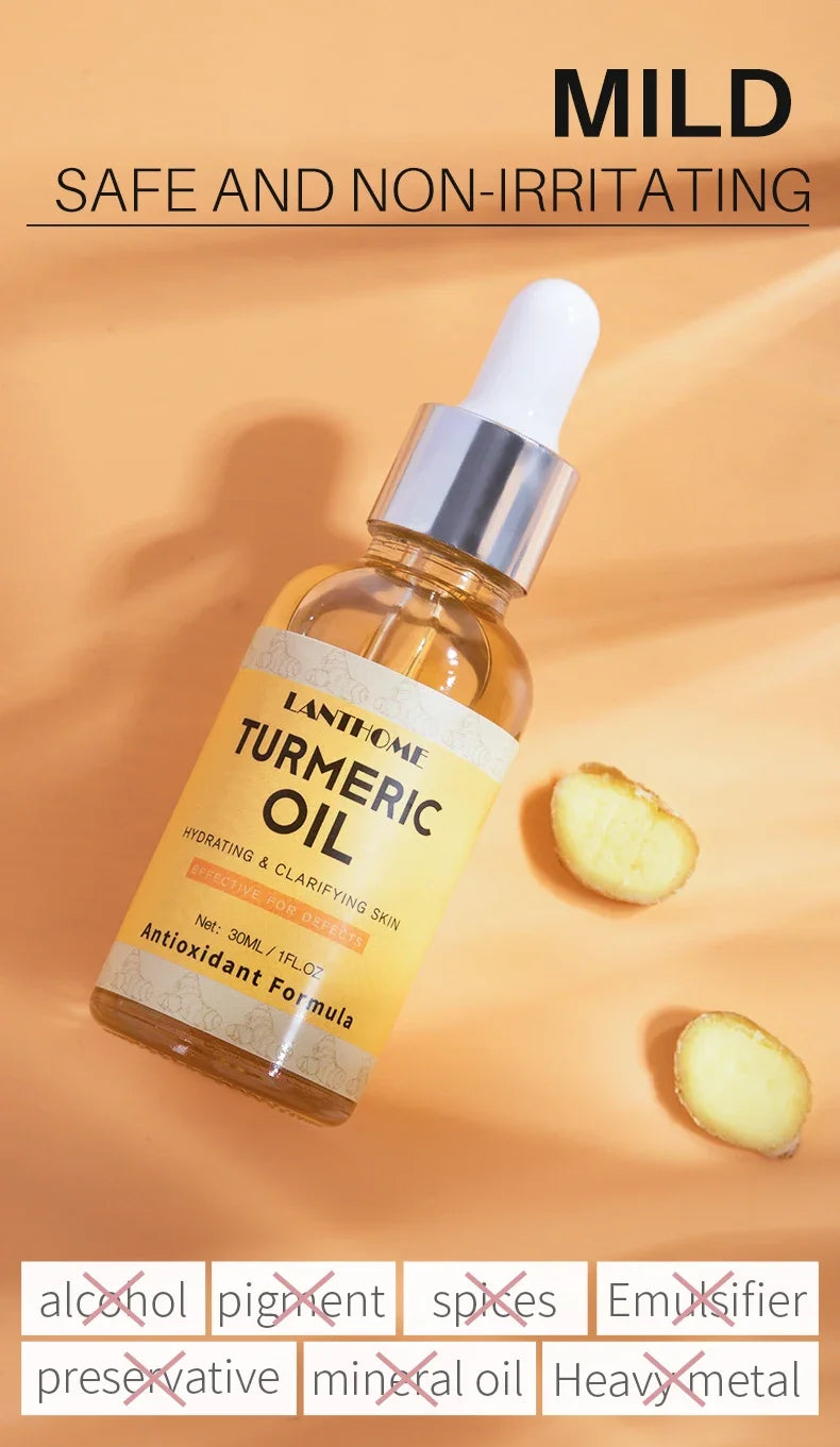 Turmeric Oil Anti Aging Reduce Wrinkles Fine Lines Moisturizer Facial Serum Bright Skin Care for Women Men Skin Care Products