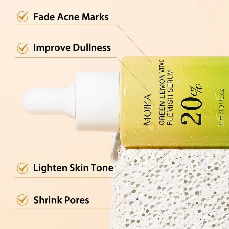 "1Pc MOIKA Skincare Vita C Serum 20% Niacinamide & Vc For Brightening & Dark Spots For People With Dull Loose Skin