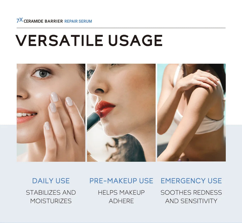 LAIKOU 7X Ceramide Barrier Repair Serum Intensive Hydration Enhanced Skin Barrier Improve Sensitive Repair Moisturizing Essence
