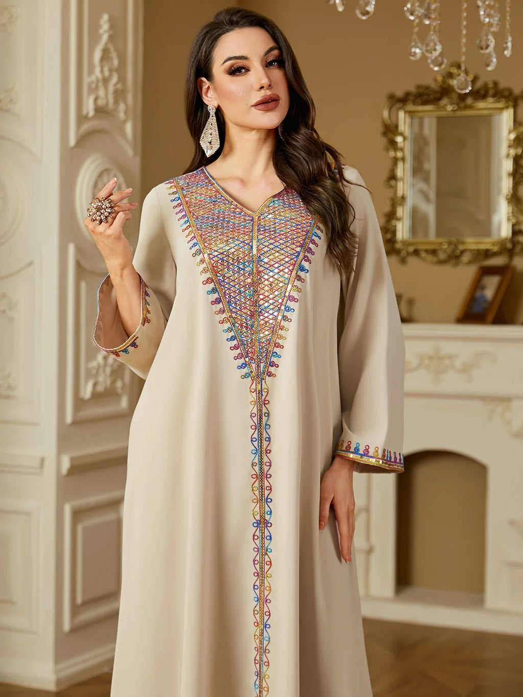 Eid Dress for Women Abaya Embroidery Party Long Dresses Muslim Caftan Robe Jalabiya Ramadan  Dubai Kaftan 2025 Vestidos Largos