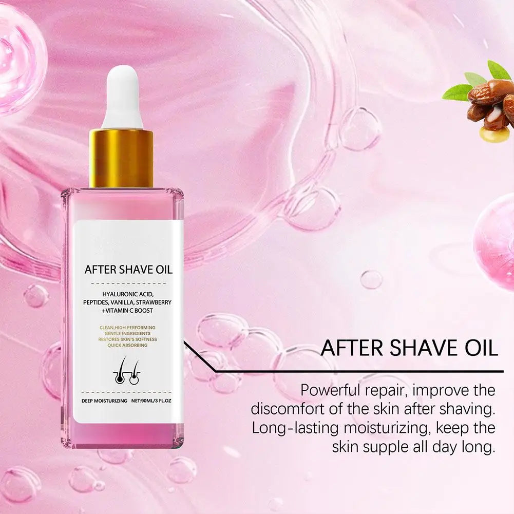 Strawberry Vanilla After Shave Oil For Smooth Skin Deeply Hydrates Shaving Care Oil Deeply Hydrates Shaving Care Oil 1/3/5pcs