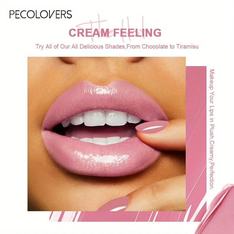 Sexy Red Nude Lipstick Waterproof Long Lasting Non-fade Matte Velvet Lip Glaze Non-stick Cup Lip Tint Women Makeup