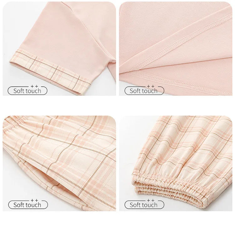 New Summer Pajamas Homewear Suit Women's Short-Sleeved Long Pants Ladies Large Size Loose Leisure Homewear Two-Piece Set
