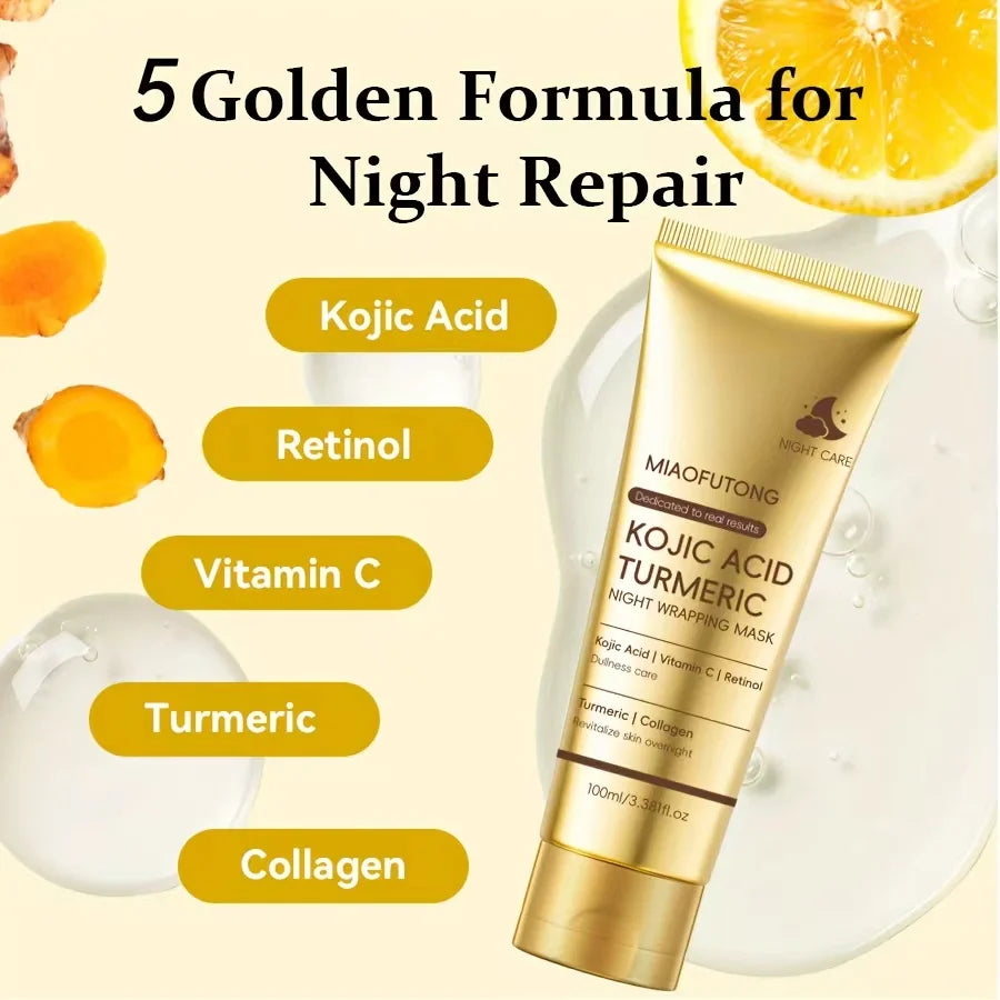 Collagen Peel Mask, Biotin Collagen Wrap Mask Day and Night, Deep Hydration, Night Care Mask Cream.