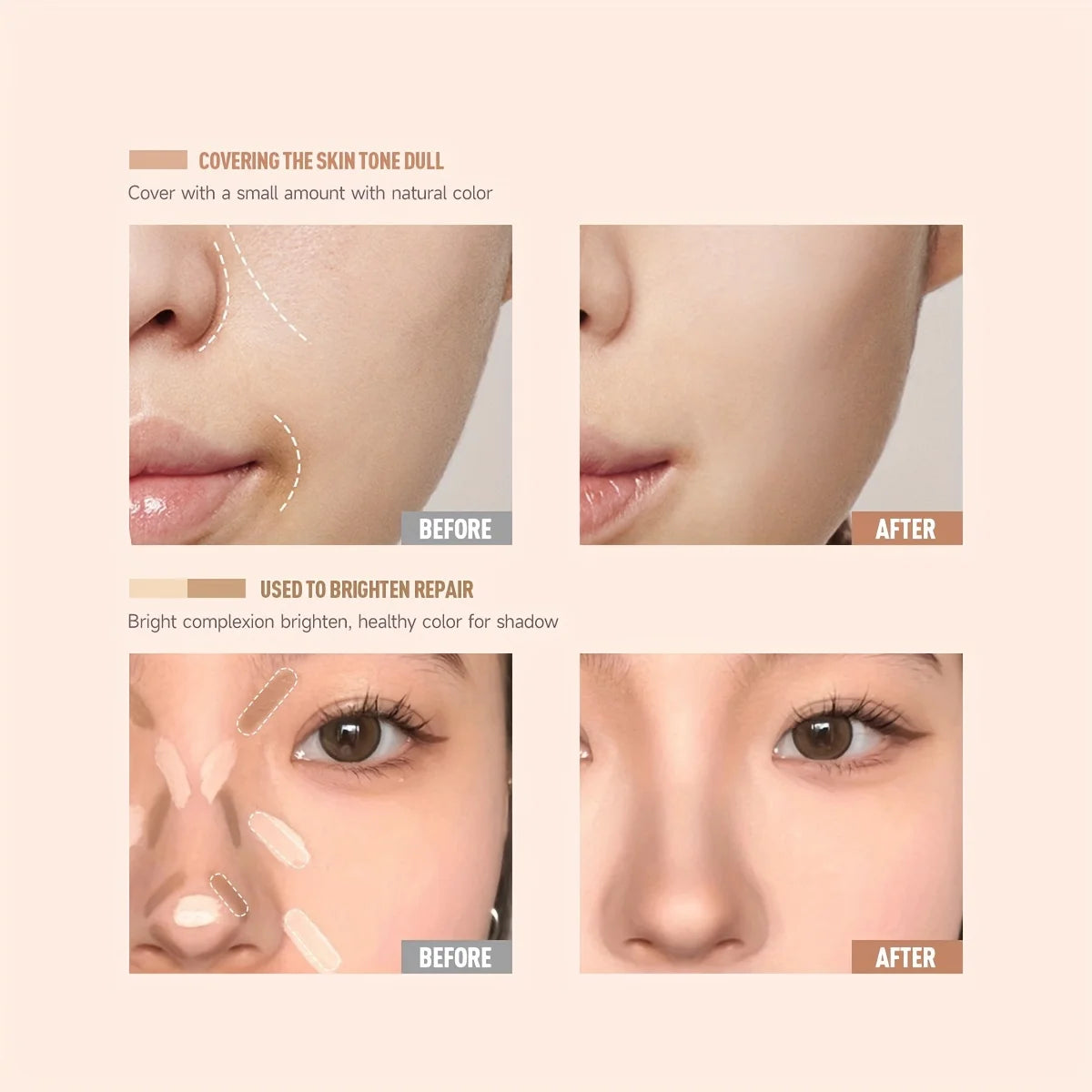 Waterproof Long Lasting Full Coverage for Acne Mark Dark Circles Eye Contour Concealer Palette Moisturizing Face Makeup