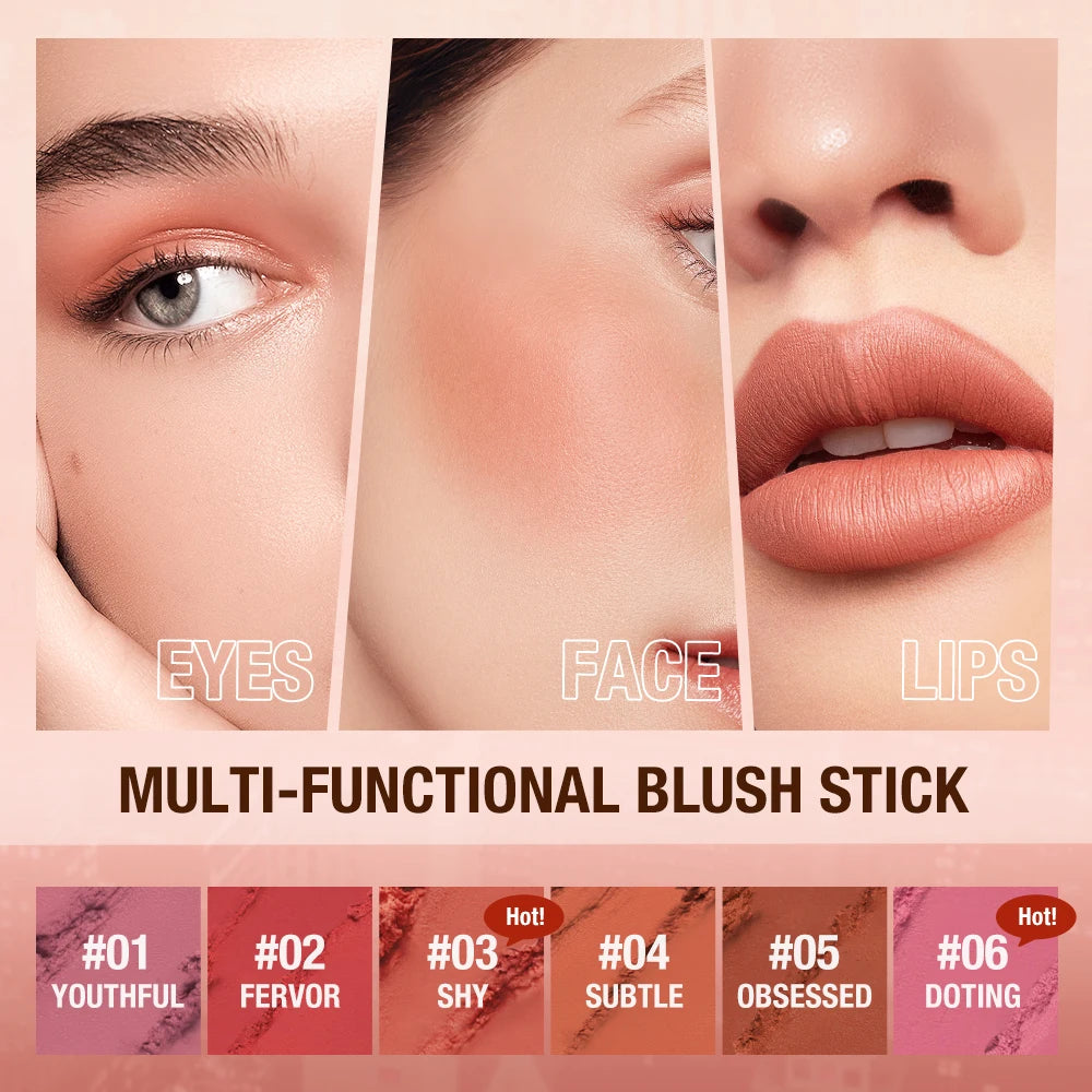O.TWO.O 6pcs Makeup Kit 2 in 1 Lipstick Eyebrow Pencil Black Eyeliner 4d Fiber Mascara Full Professional Makeup Set