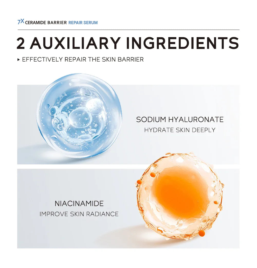 LAIKOU 7X Ceramide Barrier Repair Serum Intensive Hydration Enhanced Skin Barrier Improve Sensitive Repair Moisturizing Essence