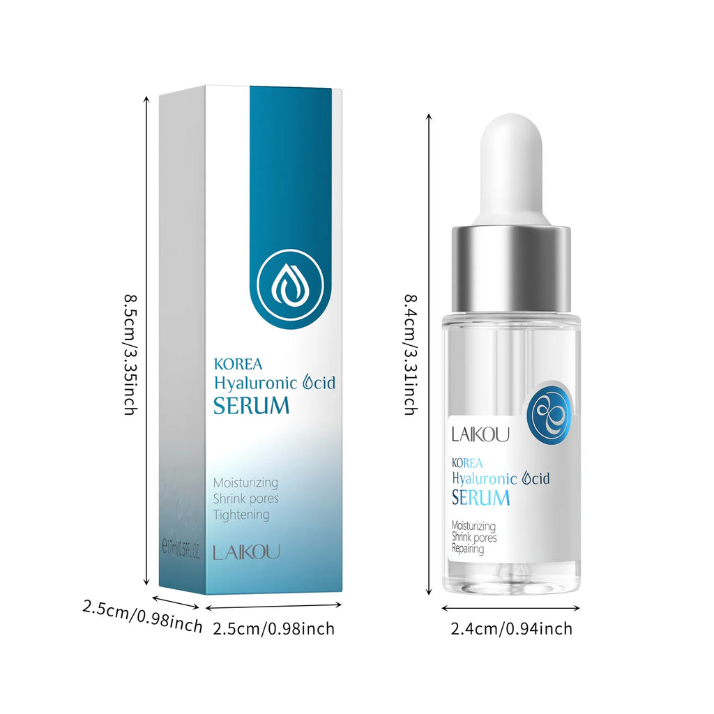LAIKOU Hyaluronic Acid Serum Moisturizing Smoothing Face Essence Skin Care Shrink Pore Cream For Dry Facial Skin