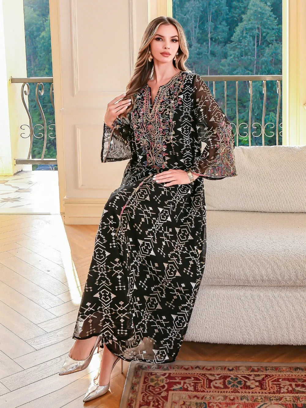 Eid Women Dress Muslim Abaya Dubai Vestidos Largos Party Caftan Jalabiya Ramadan Embroidery Abayas Kaftan Arab Long Robe 2026