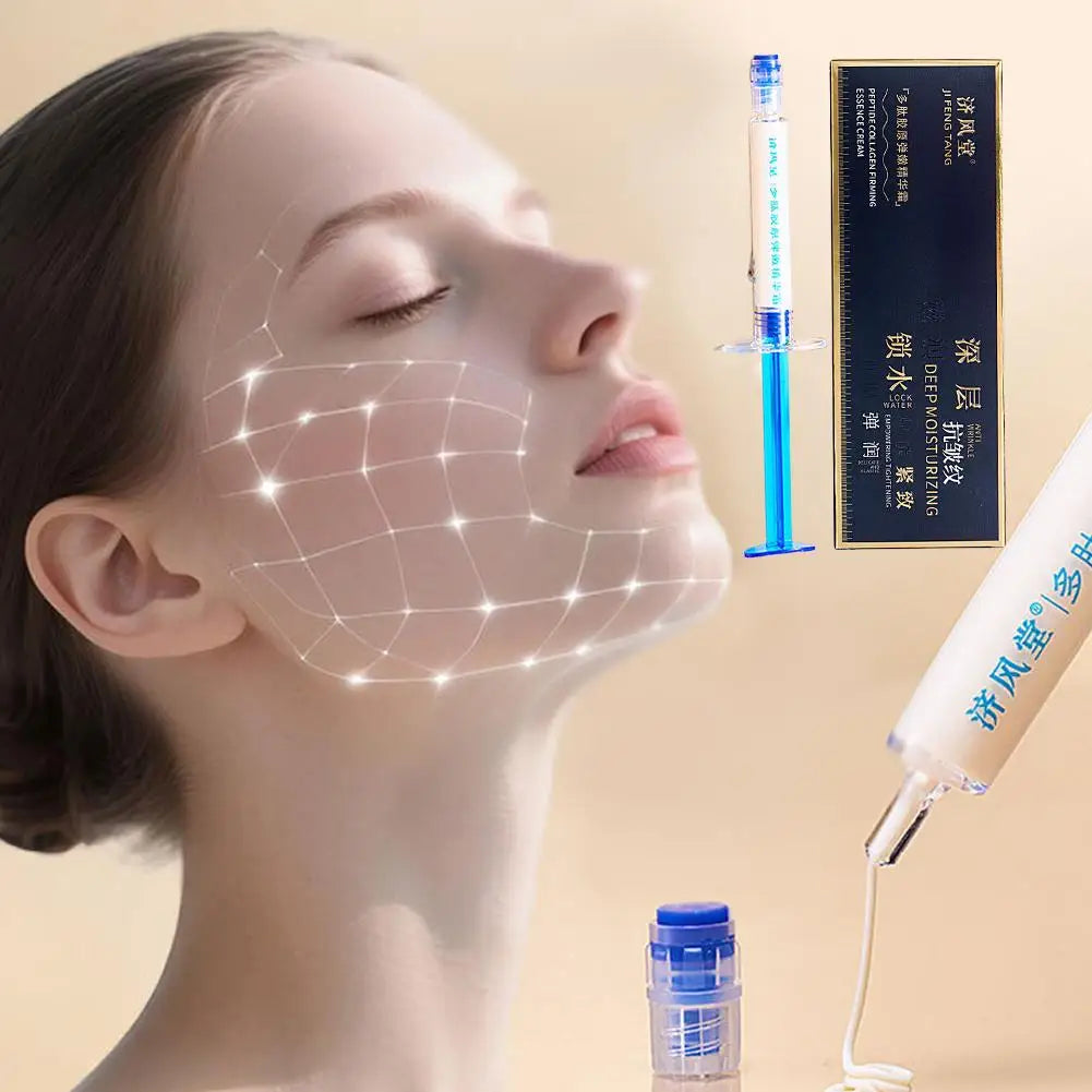 Effectively Improves Polypeptide Collagen Essence Elastic Tender Cream Reduces Fine Lines Deeply Nourishes Skin 1PC