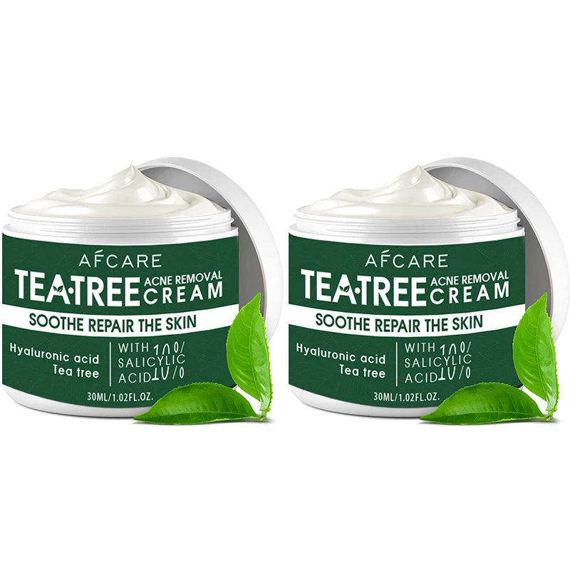 كريم شجرة الشاي الطبيعي يوفر علاجًا فعالًا لحب الشباب بفضل احتوائه على حمض الساليسيليك الذي يساعد في تنظيف المسام وتقليل الالتهابات.