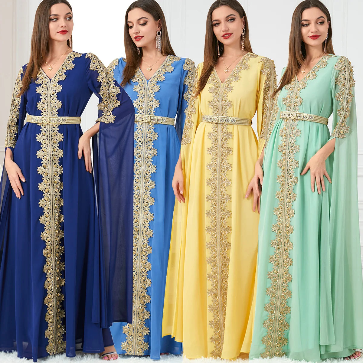 Autumn Morocco Dress Muslim Women Abaya Party Dresses Long Sleeve Abayas Dubai Turkey Islam Kaftan Robe Longue Vestidos Largos
