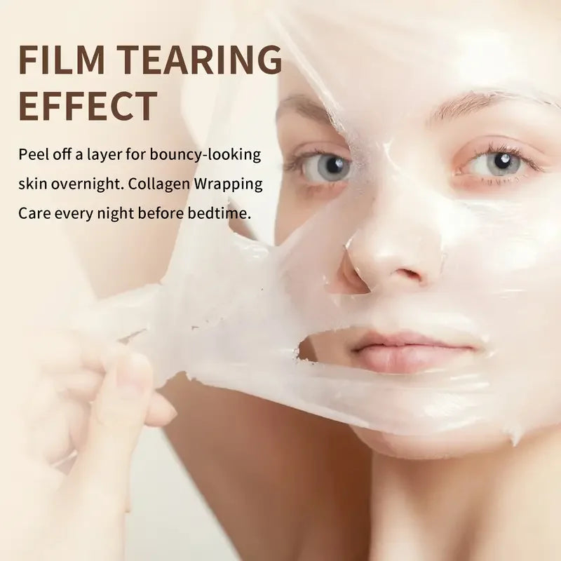 Collagen Peel Mask, Biotin Collagen Wrap Mask Day and Night, Deep Hydration, Night Care Mask Cream.