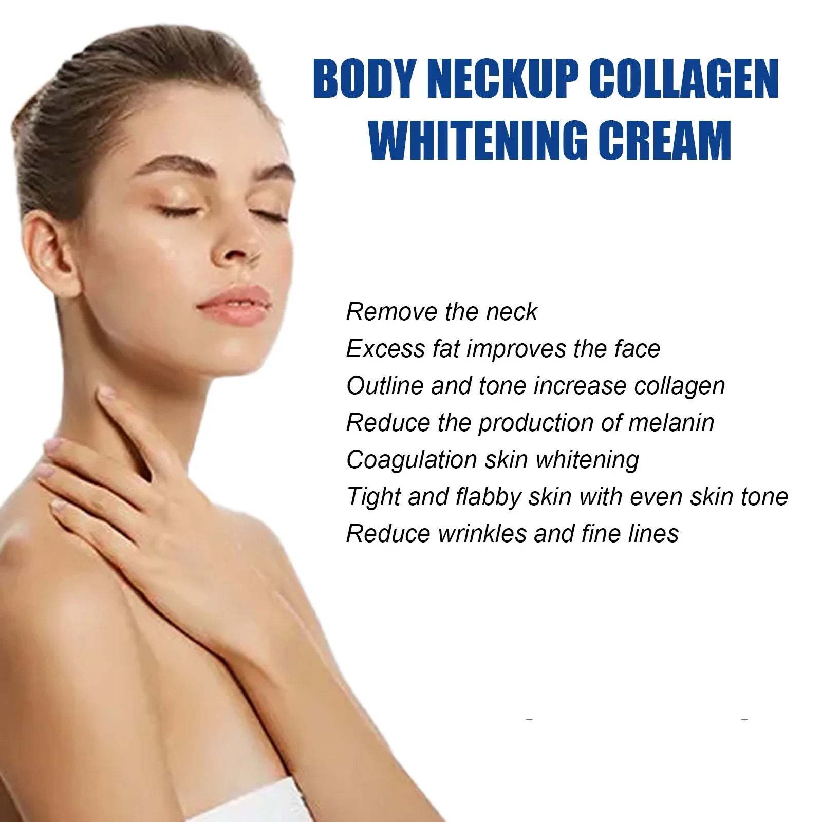 EELHOE Collagen Neck Cream Anti Aging Double Chin Lifting Neck Lines Removal Tighten Skin Firming Deep Hydration Neck Cream 20g