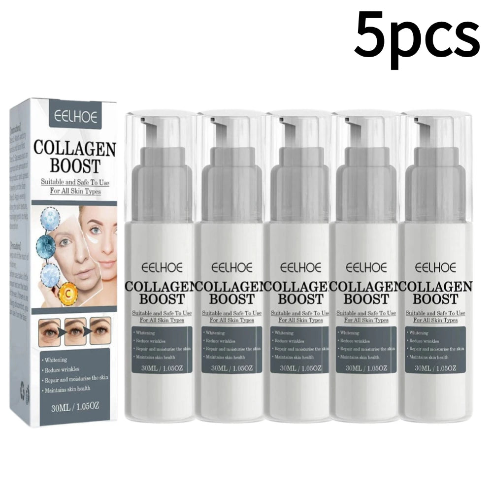 Collagen Boost Serum Wrinkle Remover Firming Whitening Hyaluronic Acid Essence Fade Fine Lines Women Skin Care 1/3/5pcs