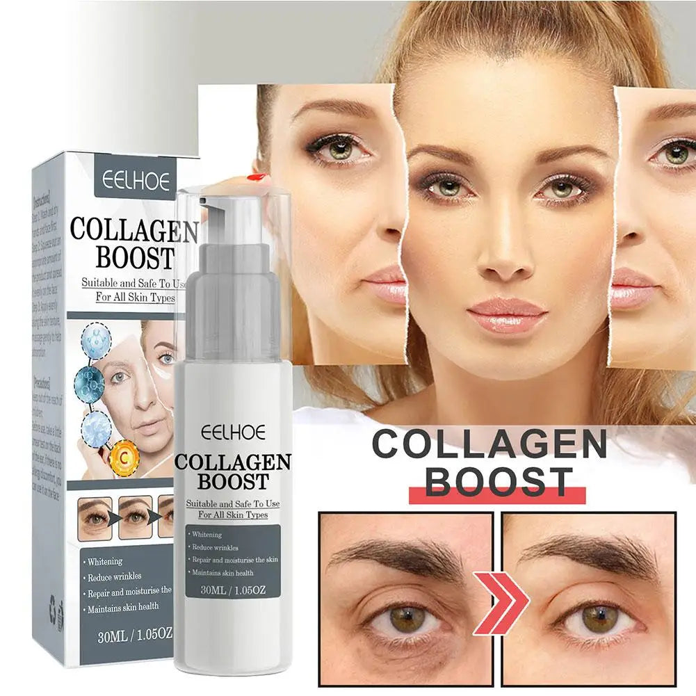 Collagen Boost Serum Wrinkle Remover Firming Whitening Hyaluronic Acid Essence Fade Fine Lines Women Skin Care 1/3/5pcs