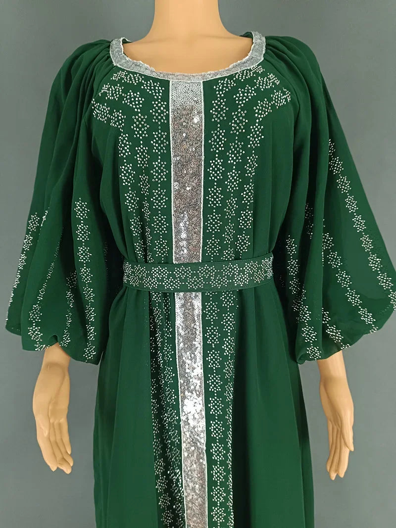 Muslim Dress Muslim Party Evening Dresses for Women Summer Muslim Half Sleeve O-neck Long Maxi Dress Gowns Kaftan Abaya Dubai