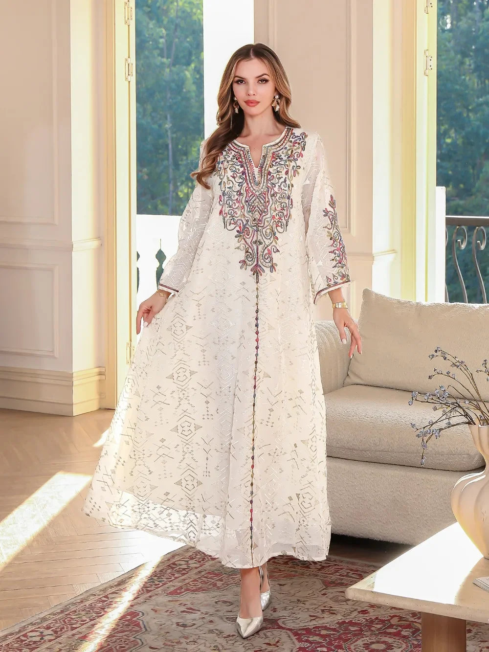 Eid Women Dress Muslim Abaya Dubai Vestidos Largos Party Caftan Jalabiya Ramadan Embroidery Abayas Kaftan Arab Long Robe 2026
