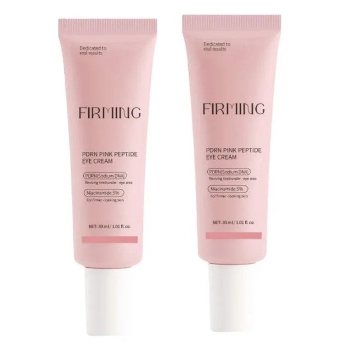 Korean PDRN Pink Peptide Eye Cream,Eye Contour Skin Firming Lifting Hydrating Brightening Care,Fade Fine Lines and Dark Circles