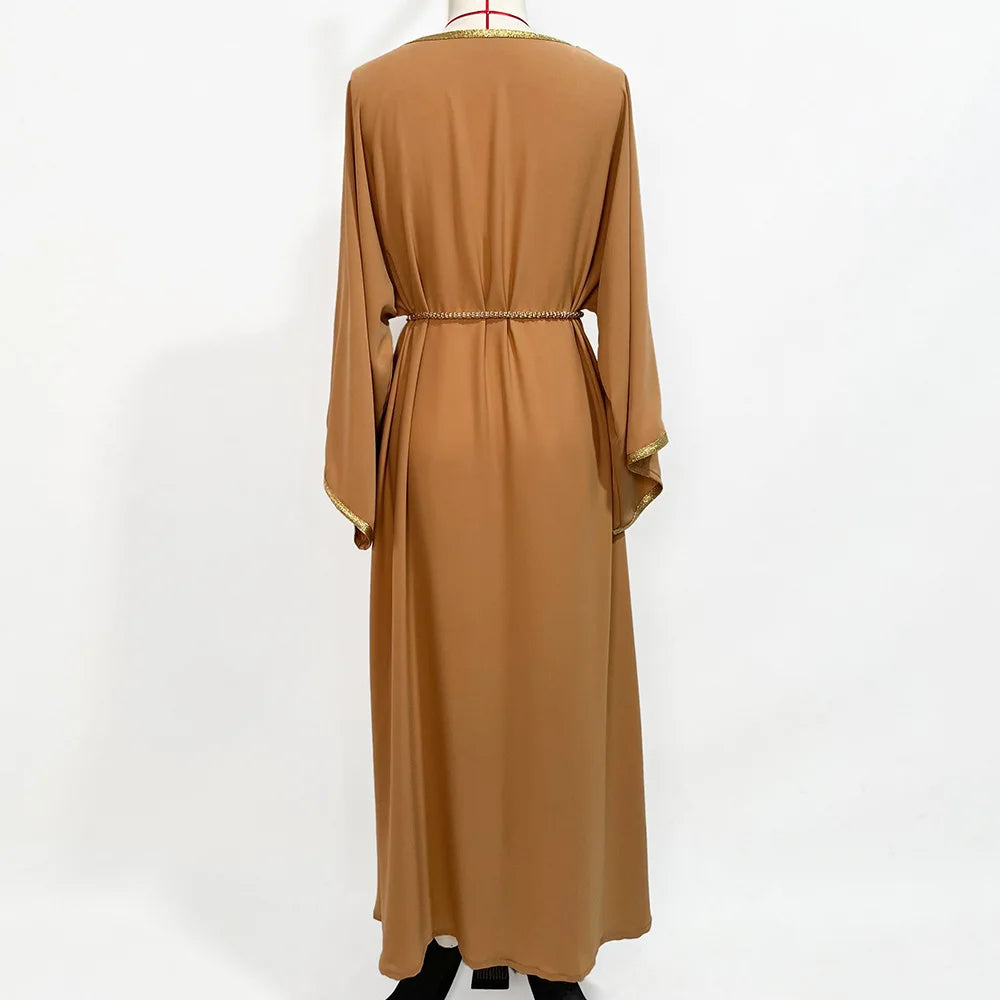 Luxury Diamond Party Dress for Women Robe Muslim Evening Abaya Arab Oman Dubai Moroccan Pakistan Jalabiya Caftan Ramadan Vestido