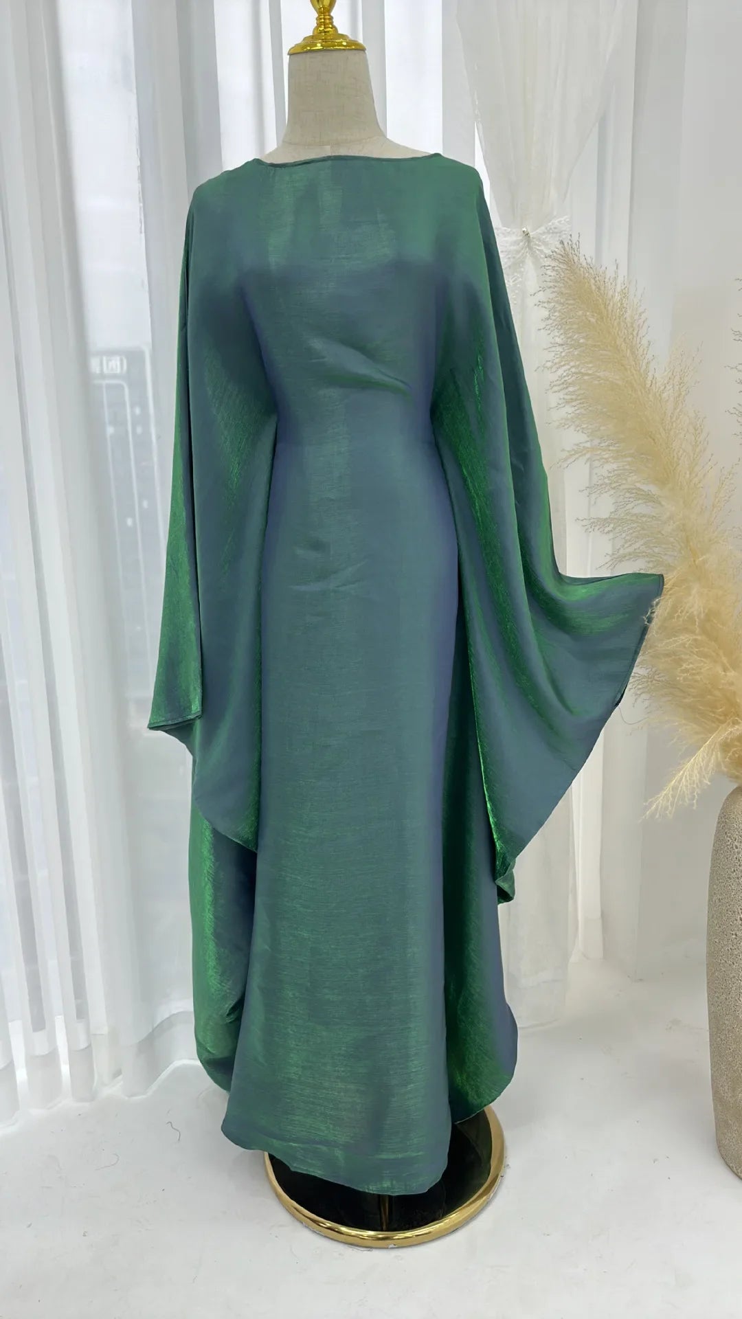 Femme Musulman Shiny Abayas for Women Muslim Prayer Dress Dubai Turkey Kaftan Eid Djellaba Saudi Arabic Robe Islam Jalabiya Gown