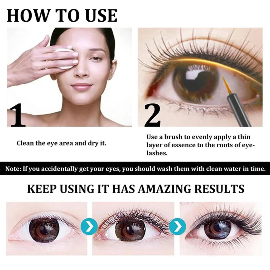 Fast Eyelash Growth Serum 7 Days Natural Eyelash Enhancer Longer Fuller Thicker Curling Lash Treatment Eye Care Products Makeup