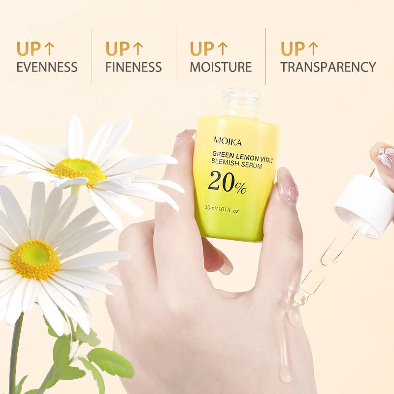 "1Pc MOIKA Skincare Vita C Serum 20% Niacinamide & Vc For Brightening & Dark Spots For People With Dull Loose Skin