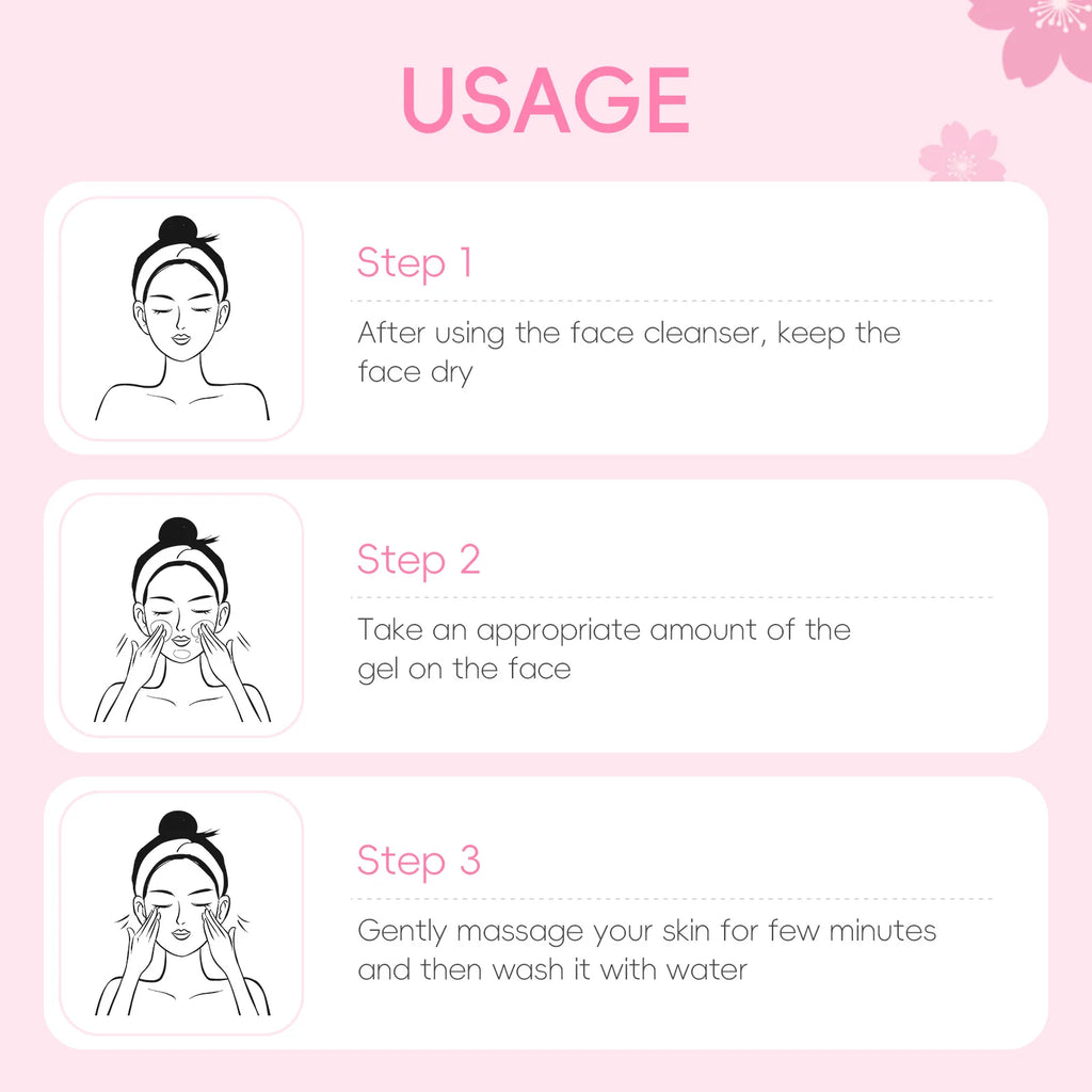 Sakura Gentle Exfoliating Peeling Gel Facial Scrub Moisturizing Nourishing Repair Scrubs Face Cream Beauty Brighten Skin Care