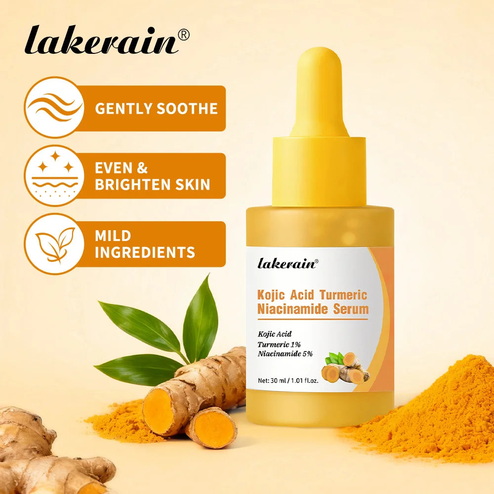 Kojic Acid Turmeric Serum Niacinamide Glow Capsules Brightening Hydration Balancing Skin Barrier Soothing Troubled Facial Care