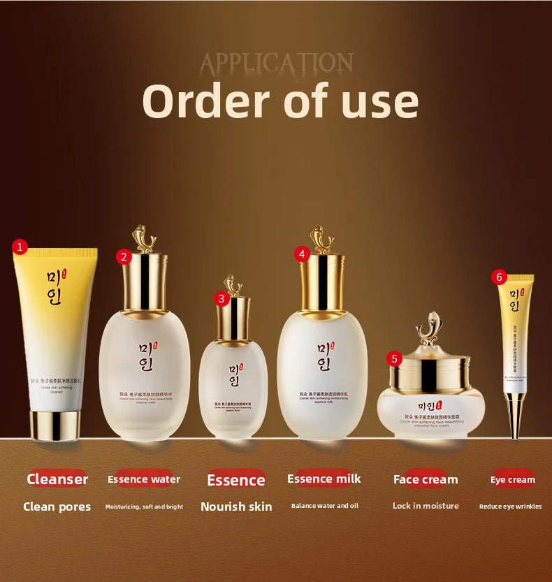 Caviar  Moisturizing Anti-Wrinkle Skincare Set - Firming, Lifting Hydrating Face Kit for All Skin Types Beauty care product