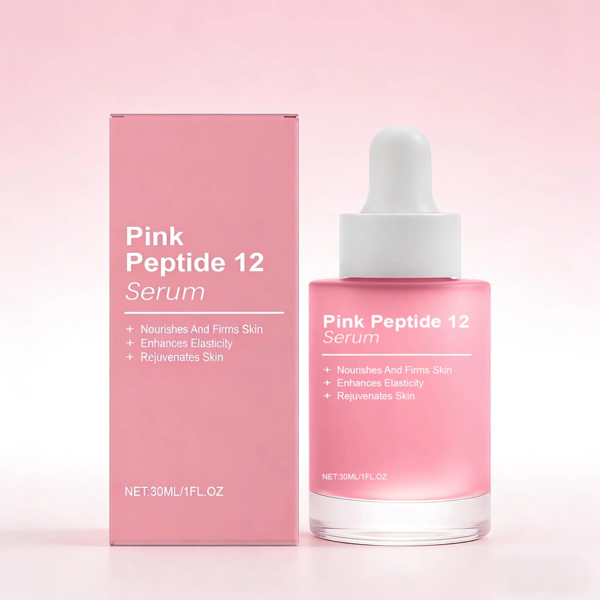 Pink Peptide 12 Facial Serum Niacinamide Hydration Firm-Looking Skin Uneven Tone Care Glass Skin Korean Skincare Face Essence