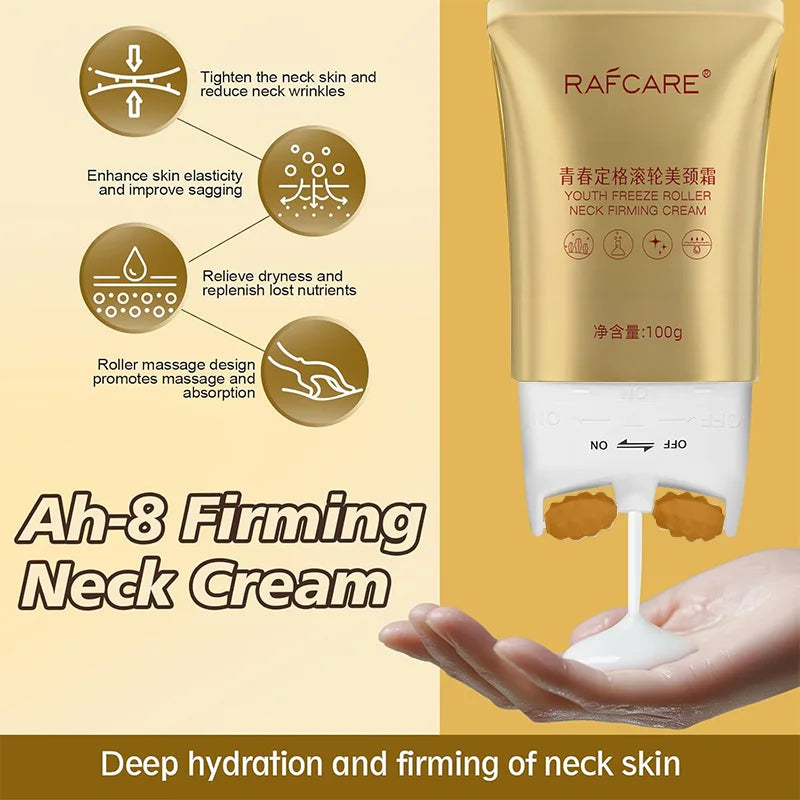 Roller Neck Cream Tighten Lift Face Lotion Fine Lines Brightens Firms Nourishes Lightening Smoothing Moisturizer Neck Lotion