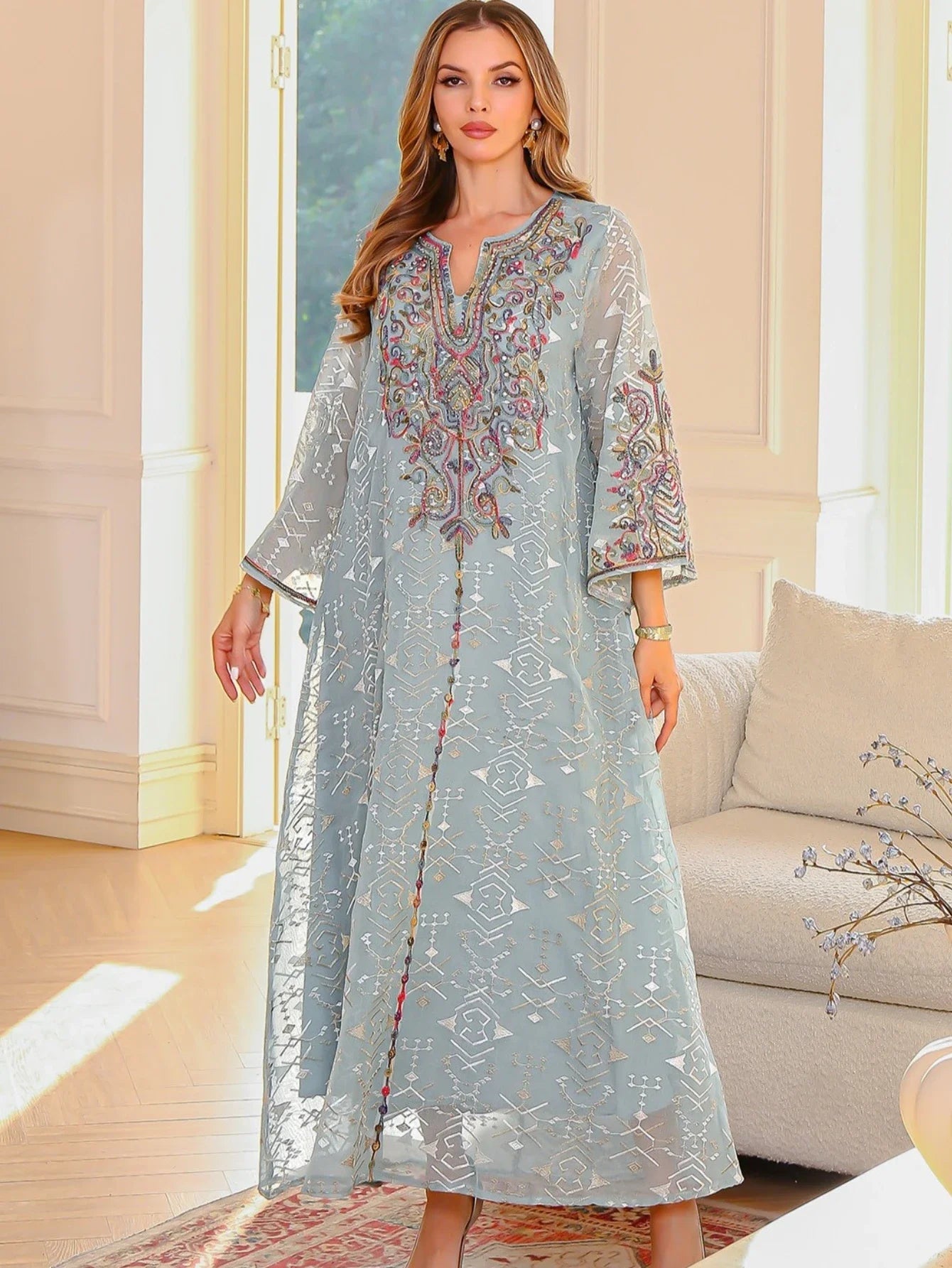 Eid Women Dress Muslim Abaya Dubai Vestidos Largos Party Caftan Jalabiya Ramadan Embroidery Abayas Kaftan Arab Long Robe 2026